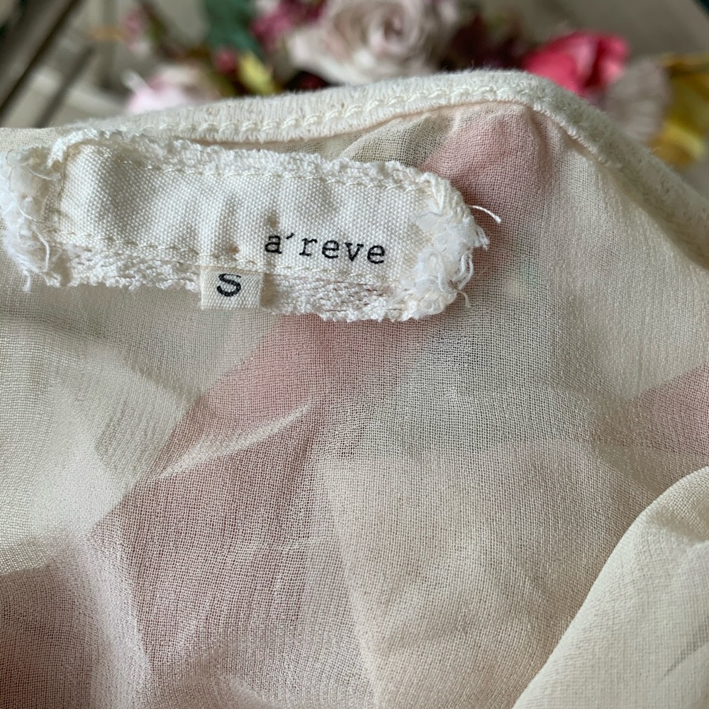 Areve Ecru Lace Detail Sleeveless Top - size Small - Picture 6 of 6